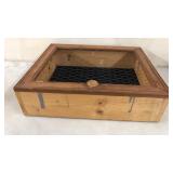 Wooden Display Case with Chicken Wire