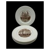 5 wedgewood old London views dinner plates