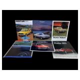 6 vintage car, auto brochures catalogs
