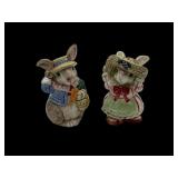 Fitz and Floyd Easter bunny ceramic S&P set