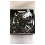 Large Casters in Milk Crate