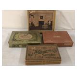 4 Vintage Candy / Garment Boxes