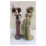 2 Popular Creations Tassel Dolls with Stands 11'