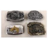 4 Vintage Belt Buckles