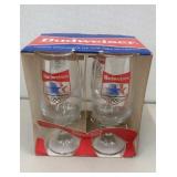 1984 Budweiser Olympics Glasses NOS