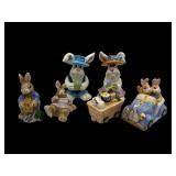 3 sets Easter bunnies ceramic S&P sets