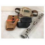 Tool Belt, Tool Pouches and Level