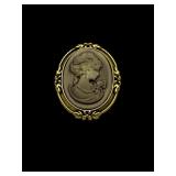 Elegant cameo brooch in relief