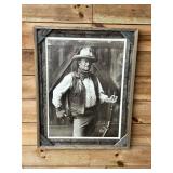 John Wayne 'the duke' barnwood barbwire print