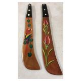2 Decorative Wooden Machetes 19'