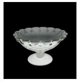 9' Indiana glass teardrop pie crust edge compote