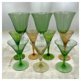 10 emerald & gold MC stems