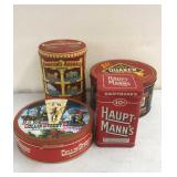4 Metal Advertising Tins