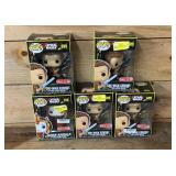 5 Star Wars funko pops Obi wan, Queen amadala