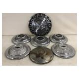 7 Vintage Hubcaps- Mustang, Chevy, VW
