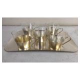 MC Metal Serving Tray and Cups