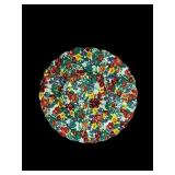 14' wildflowers ruffle edge case glass server