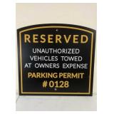 Metal RESERVED PARKING Sign 17' x 18ï¿½