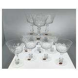 10 Fostoria 'Wakefieldï¿½ Crystal stems