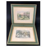 2 Vintage American Homestead Prints 10' x 12ï¿½