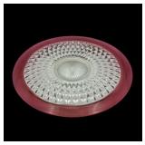 15' Ruby diamond point pedestal sandwich platter