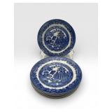 6 Bennett blue willow ware 7' dessert plates