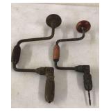 2 Vintage Hand Brace Drills