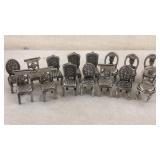 15 Metal Chair Place-card Holders