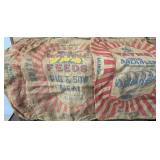 3 old Wayne feeds pig sow hog feed sacks 100lb