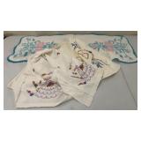 Embroidered Table Runners and Pillow Case