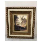 Vintage Western Art Framed 18' x 16ï¿½