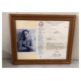 Boxer Henry Armstrong Letter / Autograph Framed