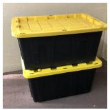 2 Storage Totes 27 gallon