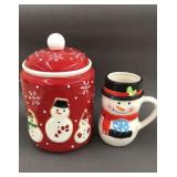 Christmas Cookie Jar and Mug