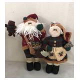 Flocked Santa and Mrs. Claus 16' & 18ï¿½