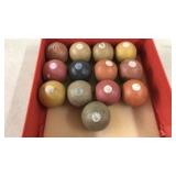 Antique Clay Billiard Pool Balls