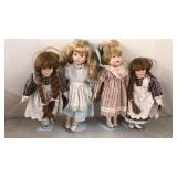 4 Porcelain Dolls