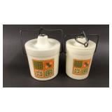 2 Vintage Cheese crocks