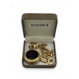 Elgin quartz pocket watch moon phase