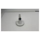 Sterling blue topaz diamond shape ring