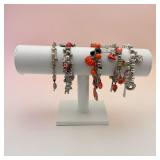 5 charm bracelets Halloween, etc