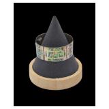 Sterling abalone inlay bracelet 1.12oz