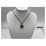 Sterling abalone teardrop necklace