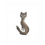 Sterling cat brooch