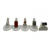 6 Jade, rhinestone, cabachon cocktail rings