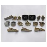 Menï¿½s tie tacks & cuff links lot