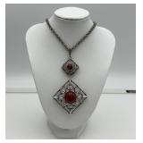 Sarah Coventry Red Inca Fire Necklace
