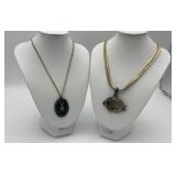 Vintage owl & fish necklaces