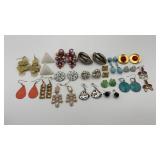 18 pairs vintage earrings-disco, pearl, Austria