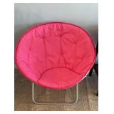 Pink Folding Saucer Chair